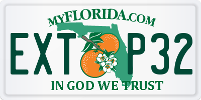 FL license plate EXTP32