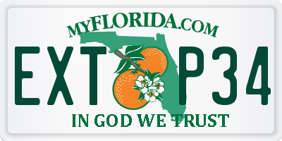 FL license plate EXTP34