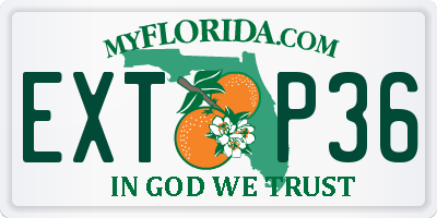 FL license plate EXTP36
