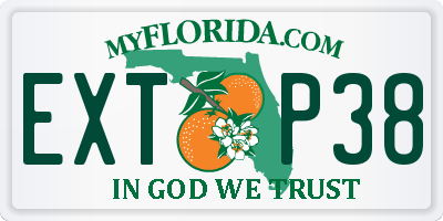 FL license plate EXTP38