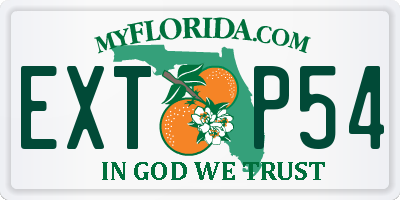 FL license plate EXTP54