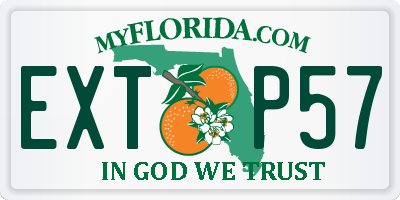 FL license plate EXTP57