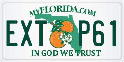 FL license plate EXTP61