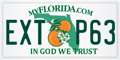 FL license plate EXTP63