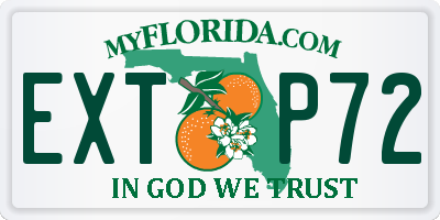 FL license plate EXTP72