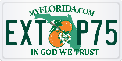 FL license plate EXTP75