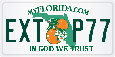 FL license plate EXTP77