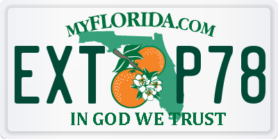 FL license plate EXTP78