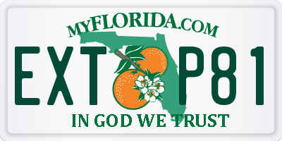 FL license plate EXTP81
