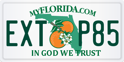 FL license plate EXTP85