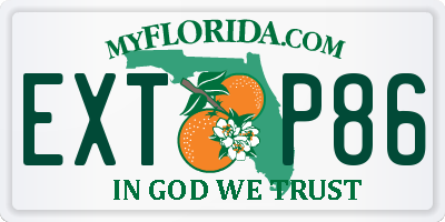 FL license plate EXTP86