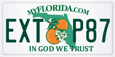 FL license plate EXTP87
