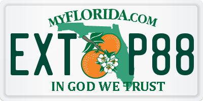 FL license plate EXTP88
