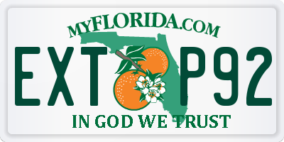 FL license plate EXTP92