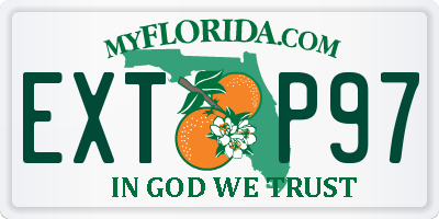 FL license plate EXTP97