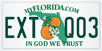 FL license plate EXTQ03