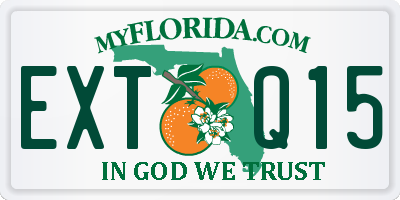 FL license plate EXTQ15