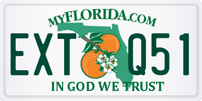 FL license plate EXTQ51