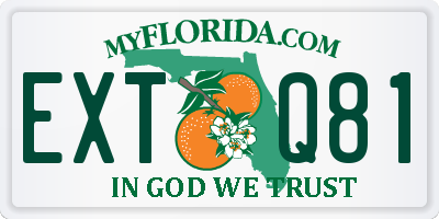 FL license plate EXTQ81