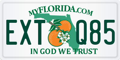 FL license plate EXTQ85