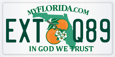 FL license plate EXTQ89