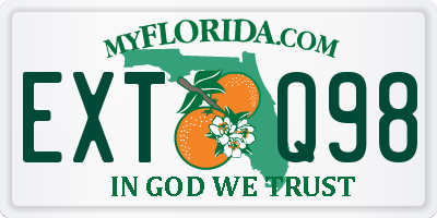FL license plate EXTQ98