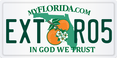 FL license plate EXTR05