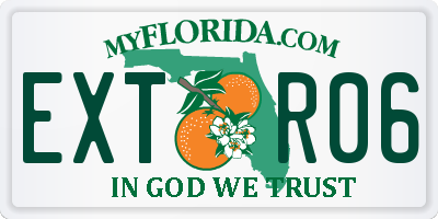 FL license plate EXTR06