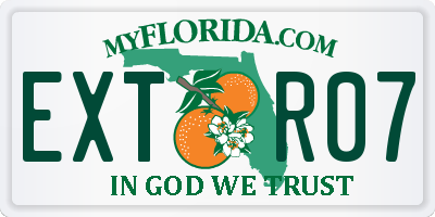 FL license plate EXTR07