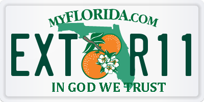 FL license plate EXTR11