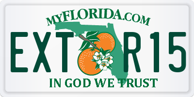 FL license plate EXTR15
