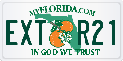 FL license plate EXTR21