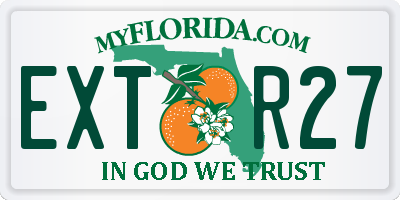 FL license plate EXTR27