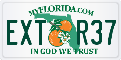 FL license plate EXTR37