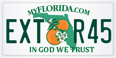 FL license plate EXTR45