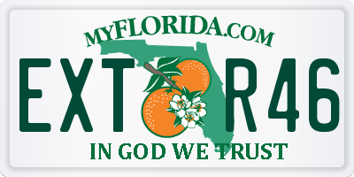 FL license plate EXTR46