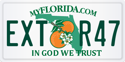 FL license plate EXTR47
