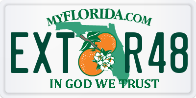 FL license plate EXTR48