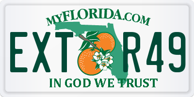 FL license plate EXTR49