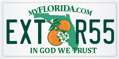 FL license plate EXTR55