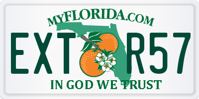 FL license plate EXTR57