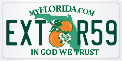 FL license plate EXTR59