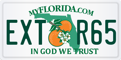 FL license plate EXTR65