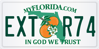 FL license plate EXTR74