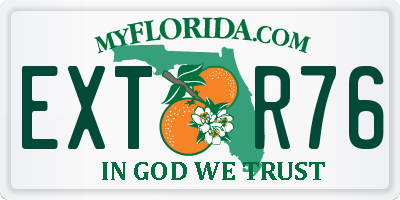 FL license plate EXTR76