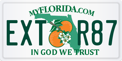 FL license plate EXTR87