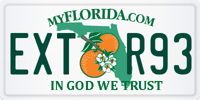 FL license plate EXTR93