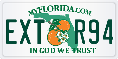 FL license plate EXTR94