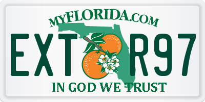 FL license plate EXTR97