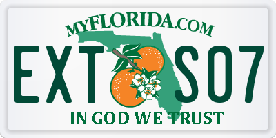 FL license plate EXTS07